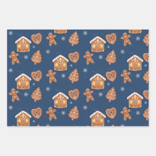 French Gingerbread Cookie Wrapping Paper 