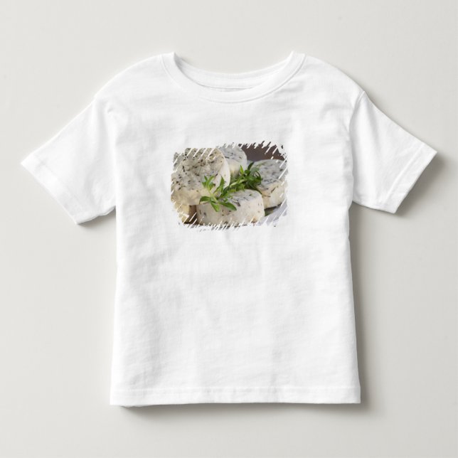 French goat cheese - chevre - with herbs on a toddler t-shirt (Front)