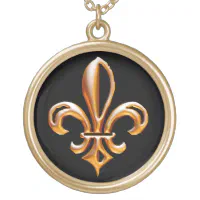 Personalized Gold Fleur de Lis Quatrefoil Pattern Keychain