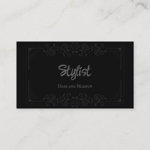 French Gothic Damask Stylist Business Card