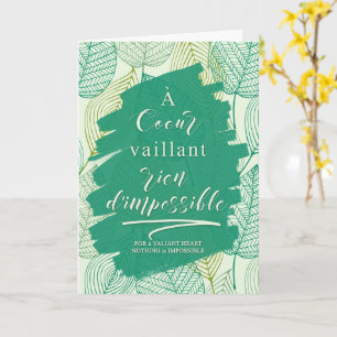 French Graduation Nothing is Impossible Typography Card