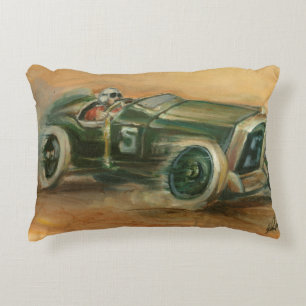 French Grand Prix Racecar by Ethan Harper Decorative Pillow