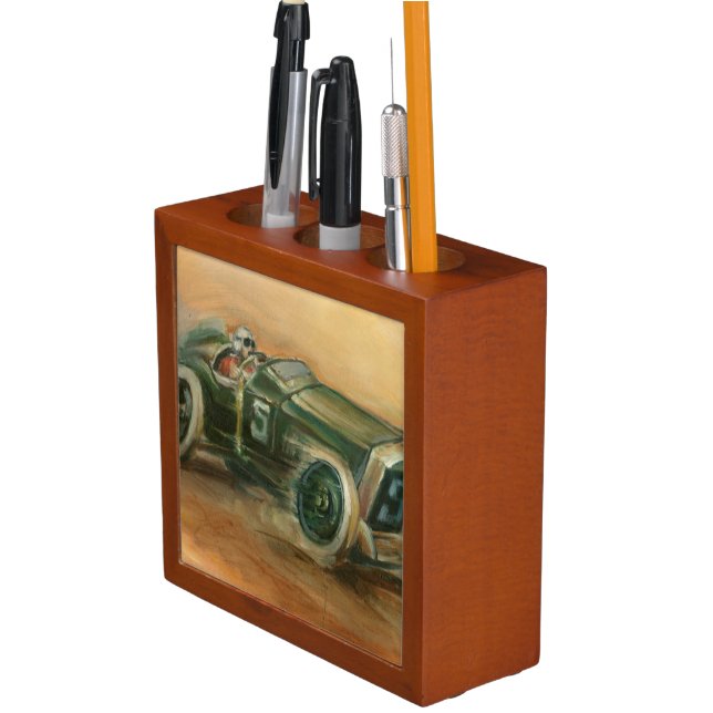 French Grand Prix Racecar by Ethan Harper Desk Organizer (In Situ)