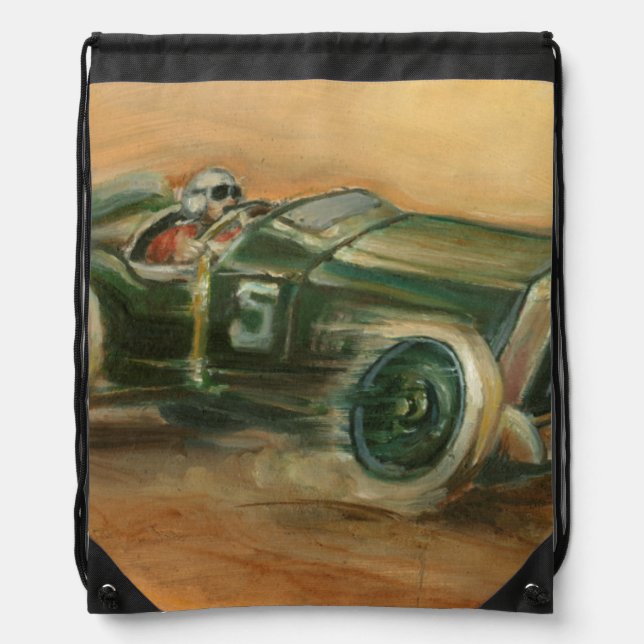French Grand Prix Racecar by Ethan Harper Drawstring Bag (Front)