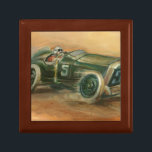 French Grand Prix Racecar by Ethan Harper Gift Box<br><div class="desc">Take a trip in the way back machine with this painting of a French Grand Prix racecar by Ethan Harper. You can feel how fast the car is traveling thanks to the dust cloud trailing in the wake of the vehicle. Grab a copy to place on your wall!</div>
