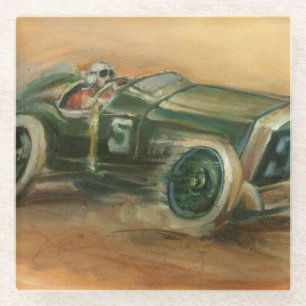 French Grand Prix Racecar by Ethan Harper Glass Coaster