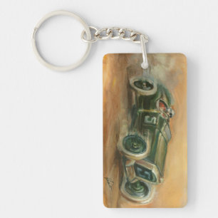 French Grand Prix Racecar by Ethan Harper Keychain