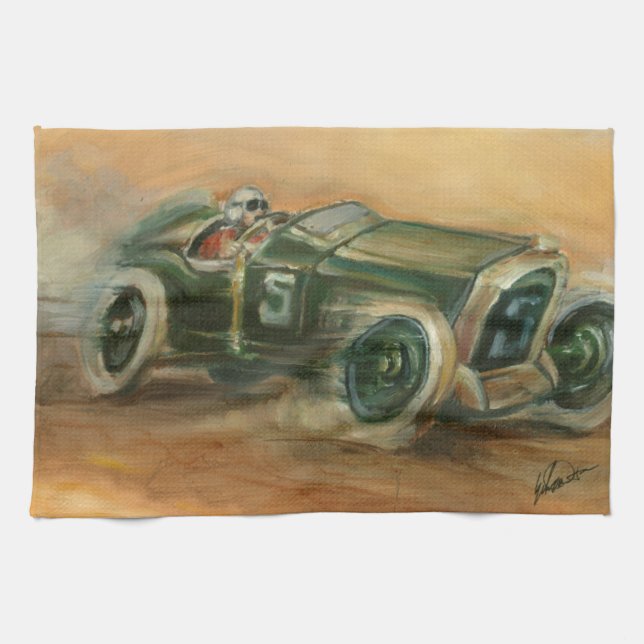 French Grand Prix Racecar by Ethan Harper Kitchen Towel (Horizontal)