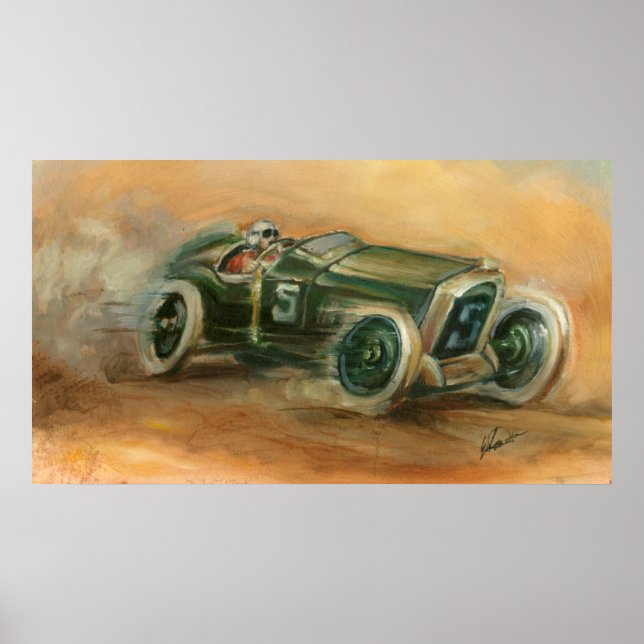 French Grand Prix Racecar by Ethan Harper Poster (Front)
