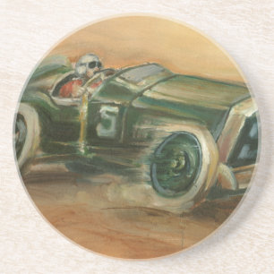 French Grand Prix Racecar by Ethan Harper Sandstone Coaster