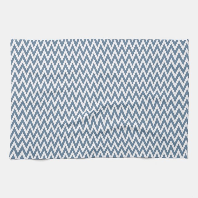 French Gray Elegant Chevron Design Kitchen Towel (Horizontal)