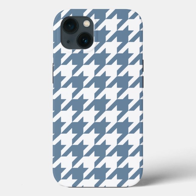 French Gray Elegant Houndstooth Case-Mate iPhone Case (Back)