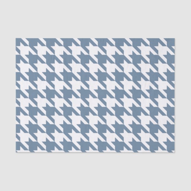 French Gray Elegant Houndstooth Tissue Paper (Front)