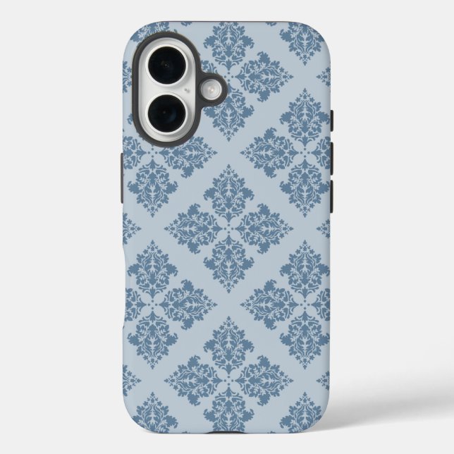 French Gray Moroccan Damask Case-Mate iPhone Case (Back)