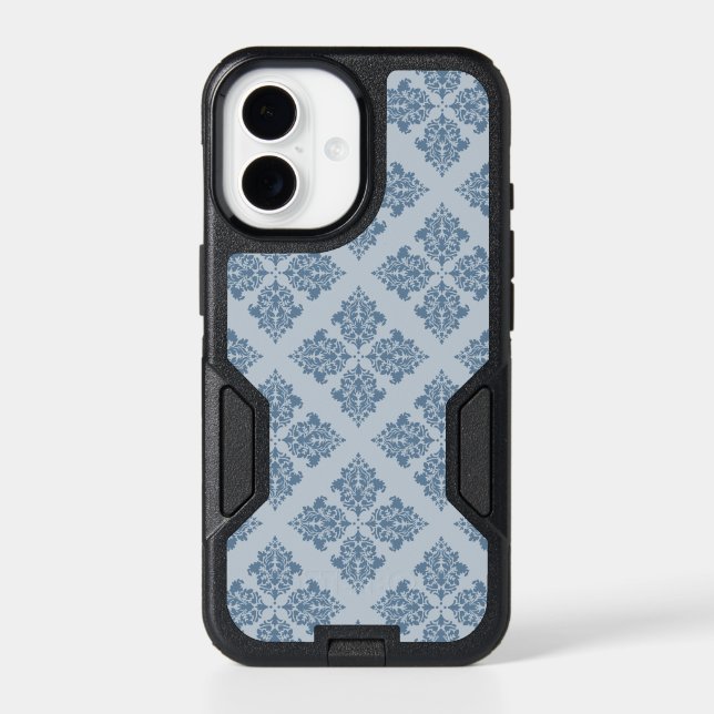 French Gray Moroccan Damask Otterbox iPhone Case (Back)