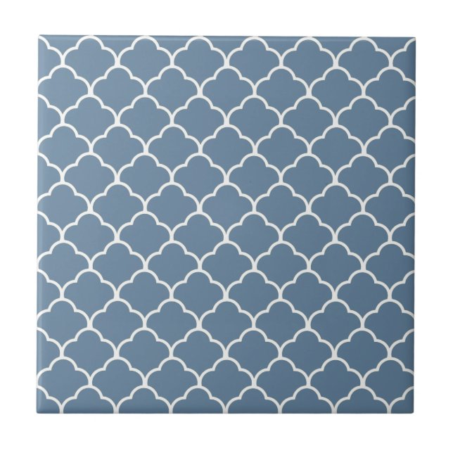 French Gray Moroccan Design at  Emporiomoffa Ceramic Tile (Front)
