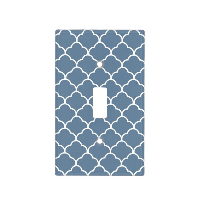 French Gray Moroccan Design @ Emporiomoffa Light Switch Cover (Front)