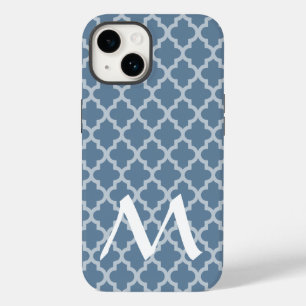French Gray Moroccan Moods Quatrefoil Case-Mate iPhone 14 Case