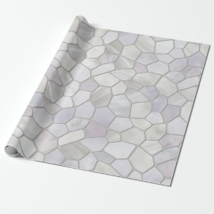 French Gray Platinum Mosaic Wrapping Paper