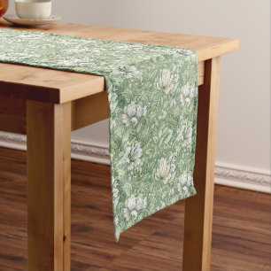 French Green Shabby Chic Enchantment Long Table Runner
