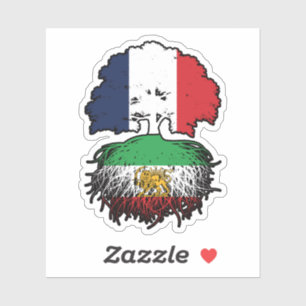French Grown Iranian Roots Lion and Sun Sticker