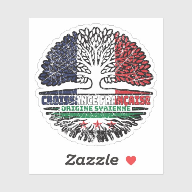 French Grown With Syrian Roots Sticker (Sheet)