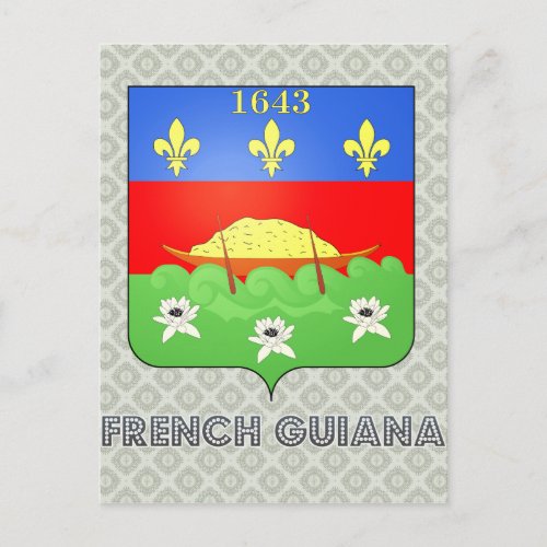 French Guiana Coat of Arms Postcard