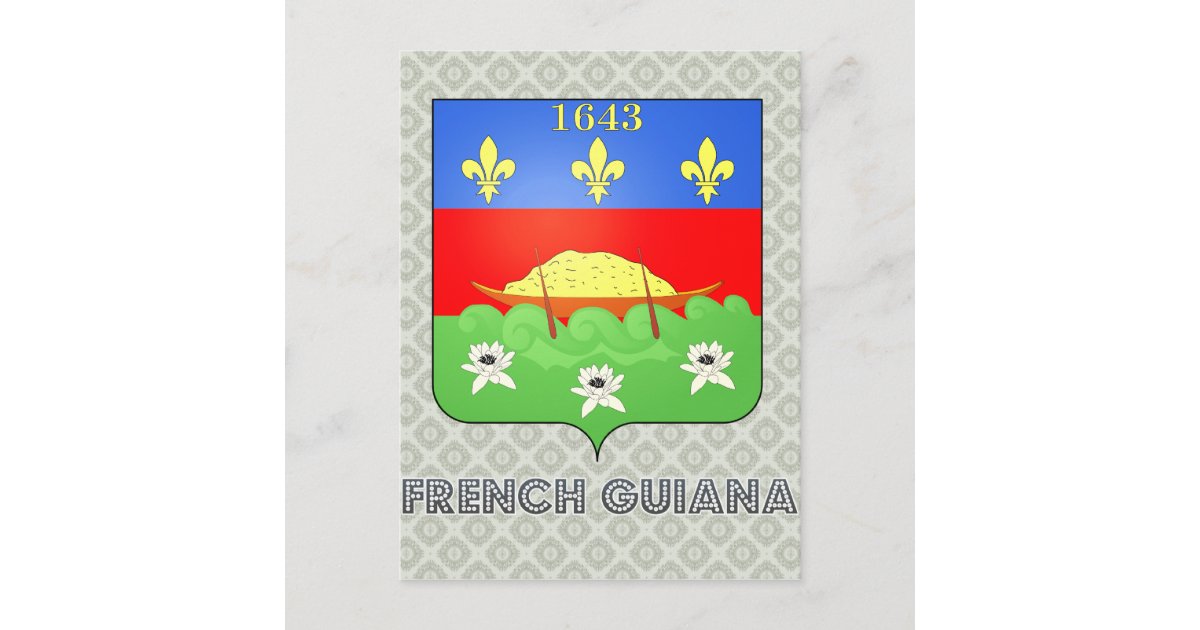 French Guiana Coat of Arms Postcard | Zazzle