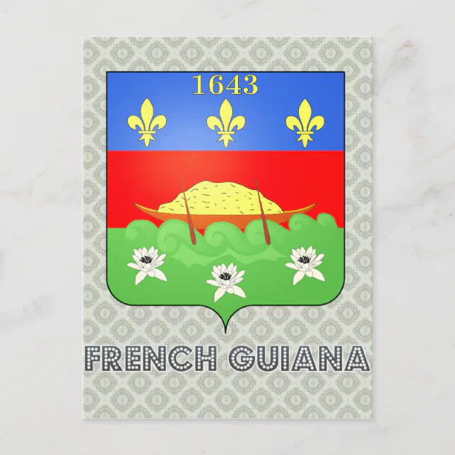 French Guiana Coat of Arms Postcard | Zazzle