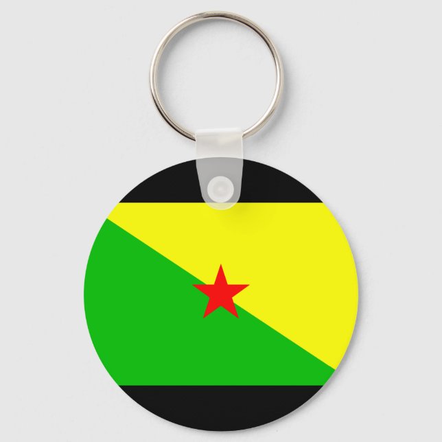 French Guiana Flag Keychain (Front)
