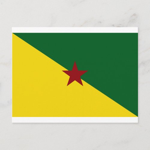 French Guiana Flag Postcard