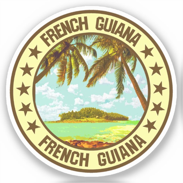 French Guiana                                      Sticker (Front)