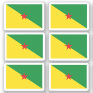 French Guianese flag Sticker