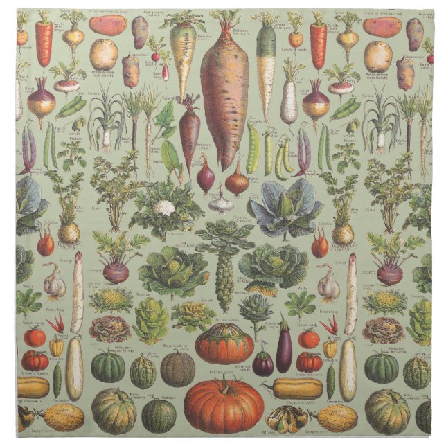 French Guide To The Garden Napkin (Front)