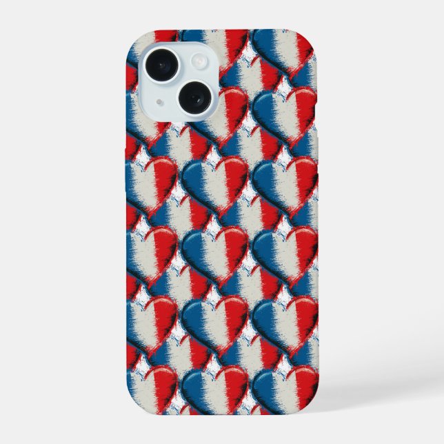 French Hearts 2 Iphone Case (Back)