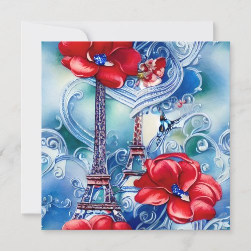 French Hearts Note Card