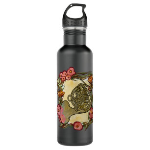 French Horn Art Band Class Music Stainless Steel Water Bottle