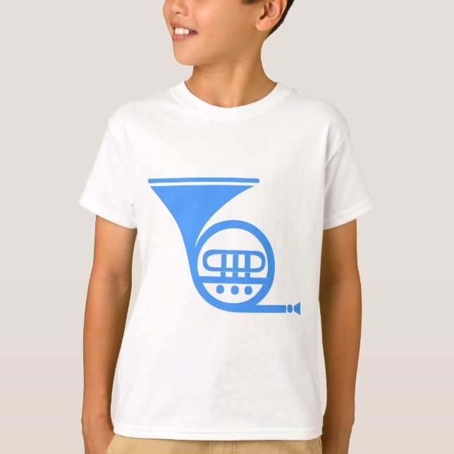 French Horn - Baby Blue T-Shirt (Front)