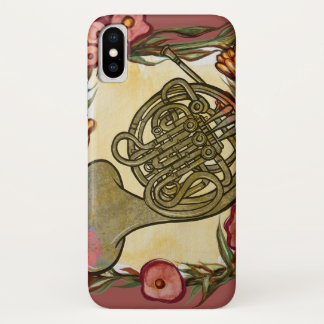 French Horn Band Camp Art Horns Band teacher       iPhone X Case