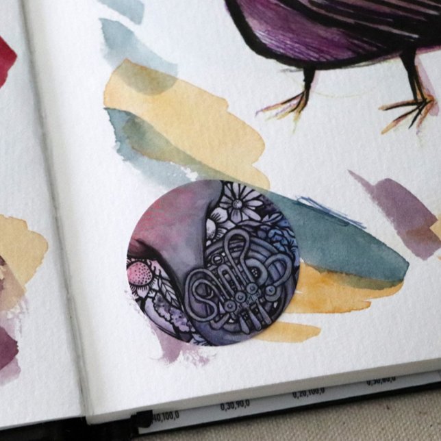 French Horn Band Class Music teacher           Classic Round Sticker (Creator Uploaded)