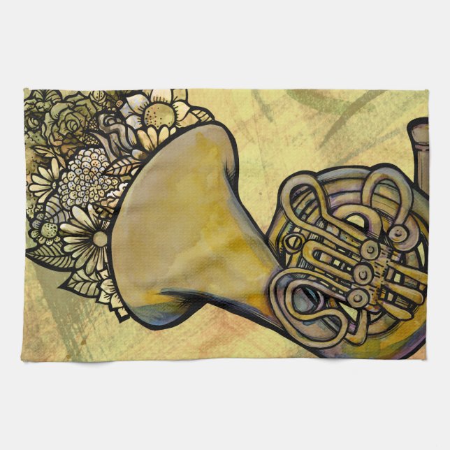 French Horn Band Class Music teacher               Kitchen Towel (Horizontal)