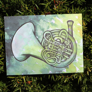 French Horn Band Class Music teacher Postcard