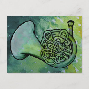 French Horn Band Class Music teacher Postcard