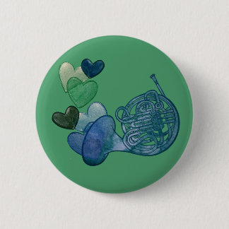 French Horn Band Music Class Button