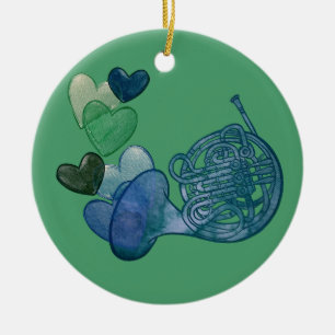 French Horn Band Music Class Ceramic Ornament