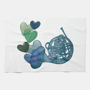 French Horn Band Music Class Kitchen Towel
