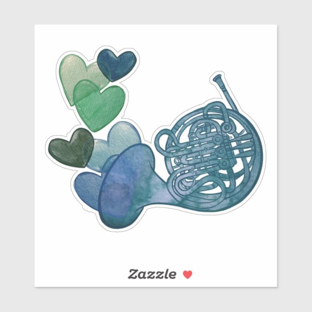 French Horn Band Music Class                       Sticker (Sheet)