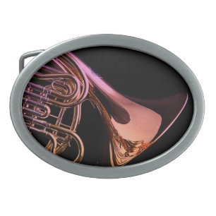French Horn Belt Buckle