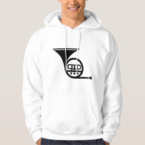 French Horn _ Black Hoodie