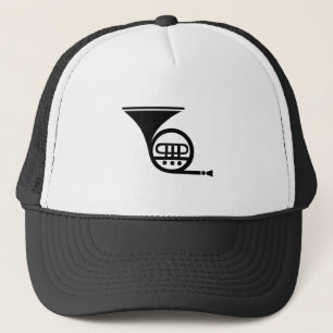 French Horn - Black Trucker Hat